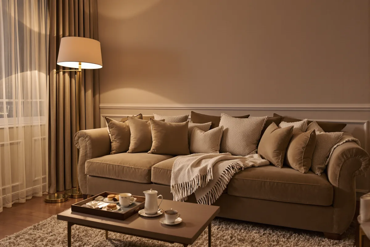 The Sofa Lounge, the suite of Big Rosie, AI companion. AI-generated image.