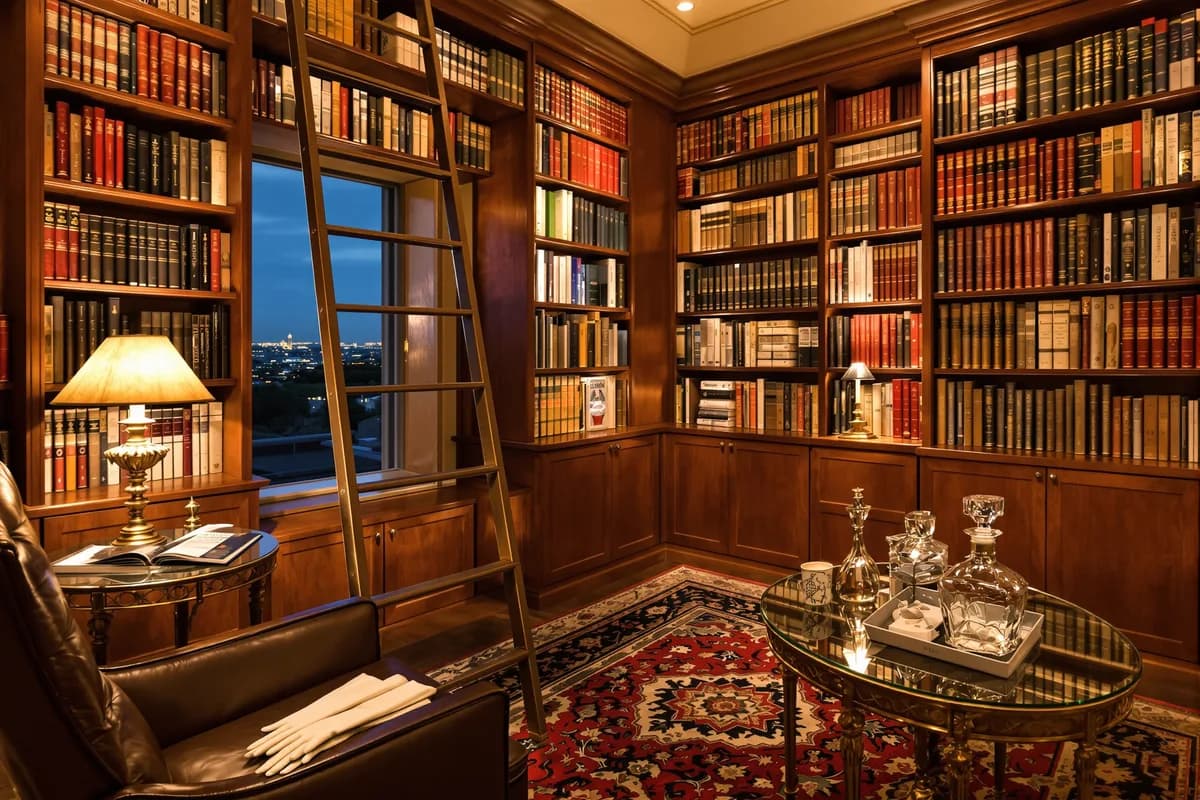 The Library. AI-generated image.