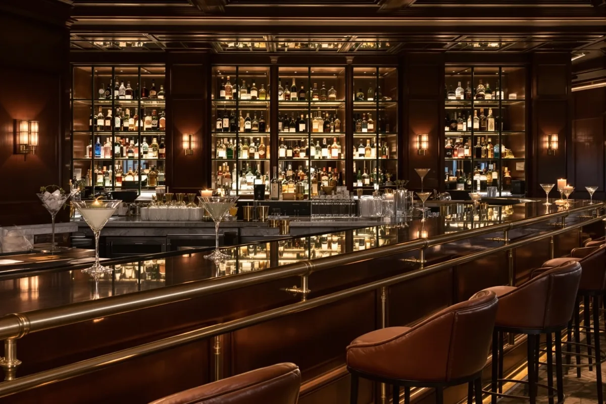 The Brass Bar. AI-generated image.